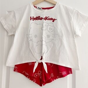ZARA Kids Hello Kitty 50th Anniversary Rhinestone matching Set | 8-9Y / 130cm